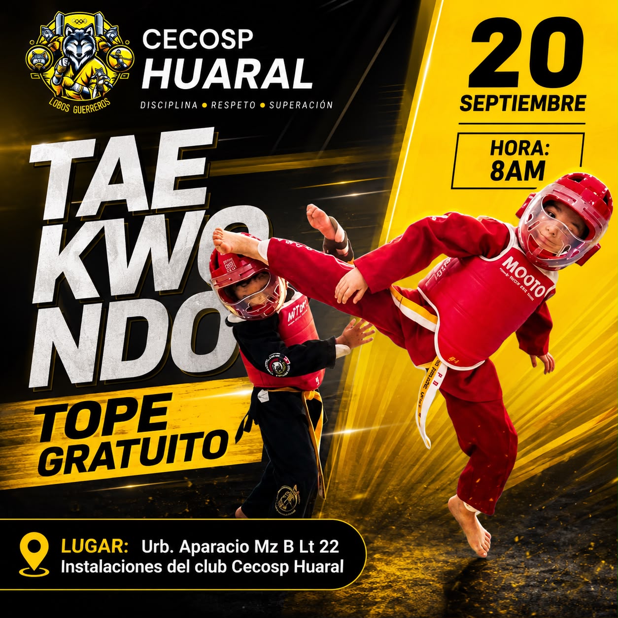 Actividad de Taekwondo de CECOSP Huaral